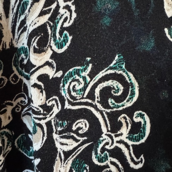 White House Black Market Black and Teal sweater Size L - Picture 4 of 10